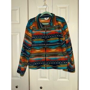 Colorful Striped Women's fleece Jacket